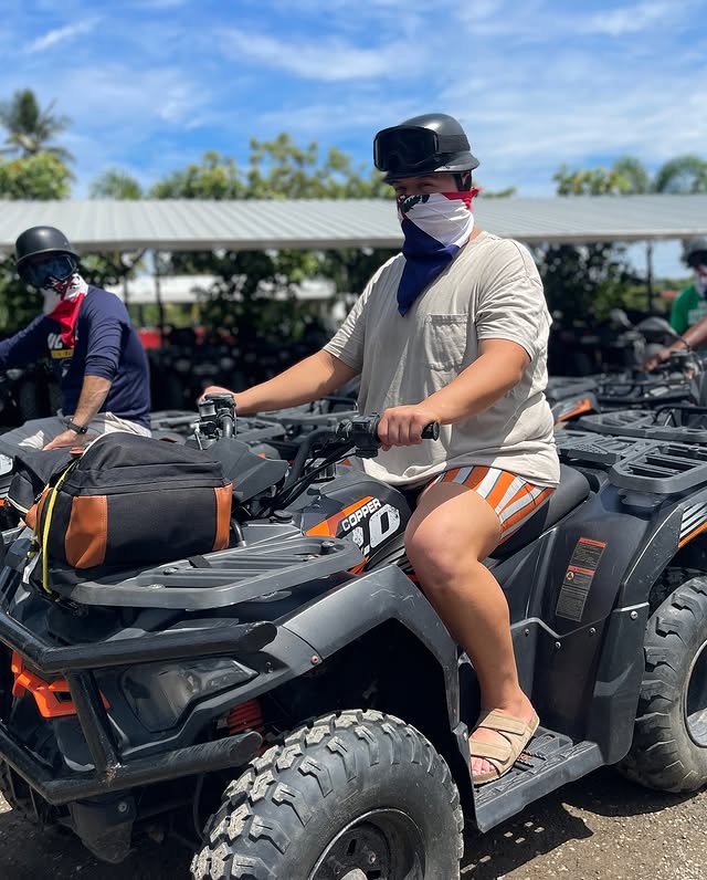 Happy customers enjoying ATV adventure