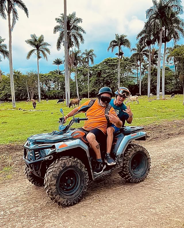 Tourists with ATVs