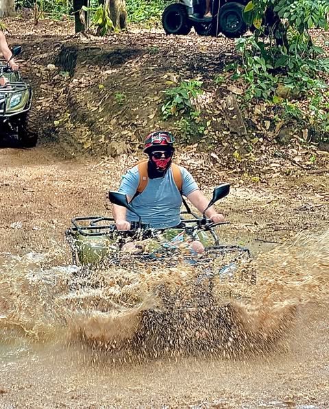 Adventure group with ATVs